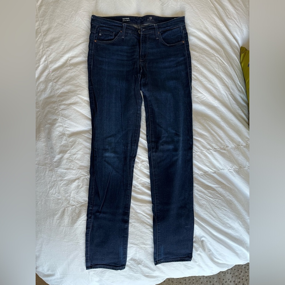 AG Adriano Goldschmied Prima Mid Rise Cigarette Jegging Jeans dark blue size 27